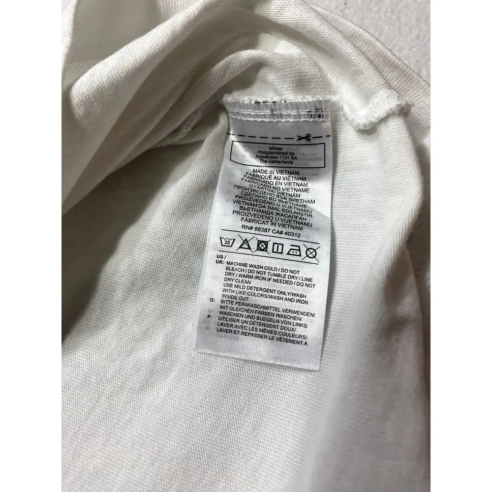 Adidas Originals Tricolor Trefoil Graphic T-Shirt White Men's Size Medium